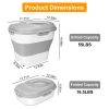 16.5 to 55LBS Collapsible Food Storage Container With Rolling Wheels Airtight Clear Lid Desiccant Slot Rice Dog Cat Food Foldable Dispenser With Scoop
