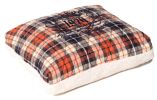 Touchdog Exquisite-Wuff Posh Rectangular Diamond Stitched Fleece Plaid Dog Bed
